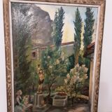 Old painting on wood