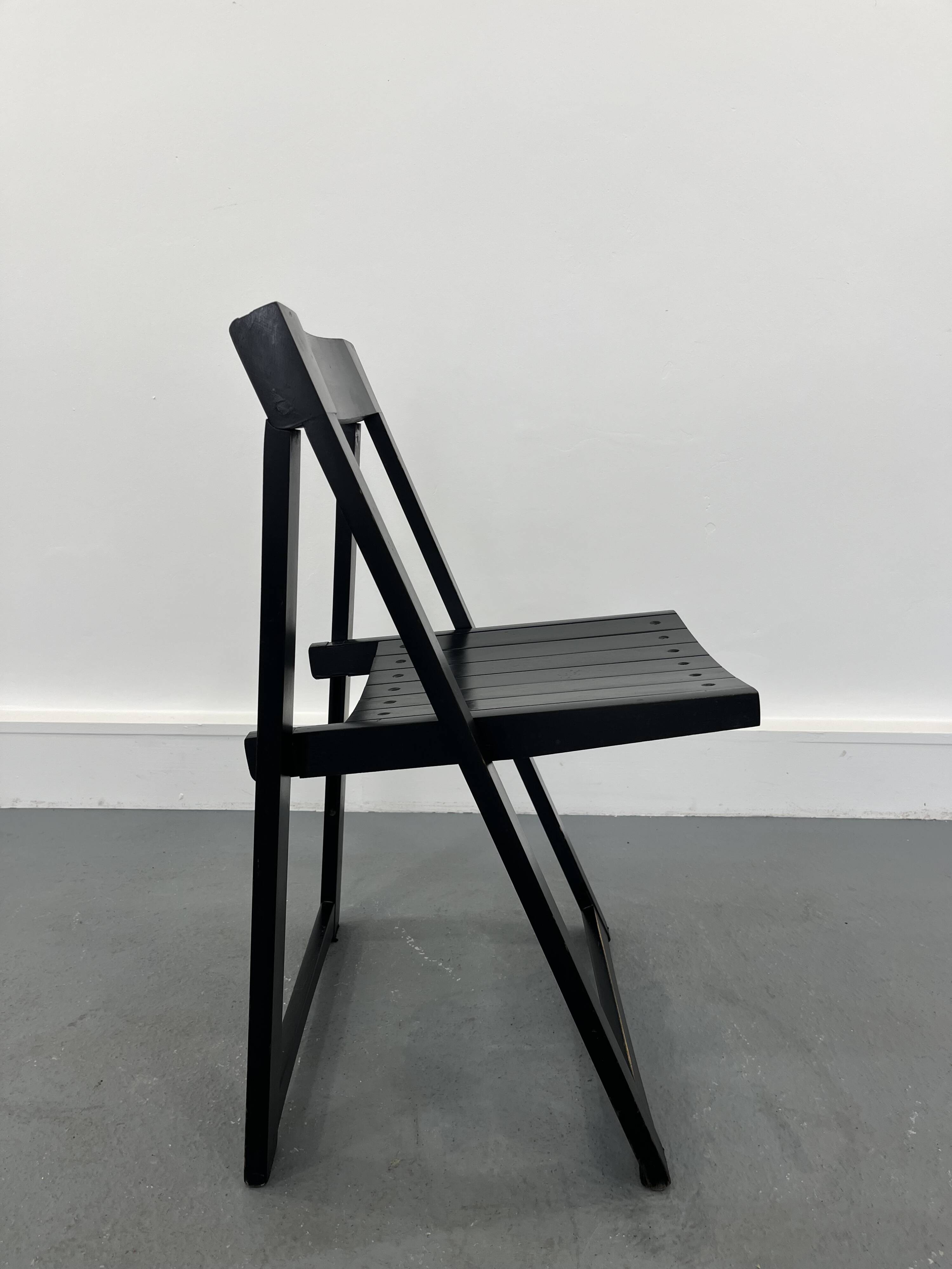 Chaise pliante en bois, années 1970