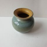 Small glazed ceramic ball vase Signed Alésia