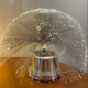 Optical fiberglass lamp called Yenni, 70s