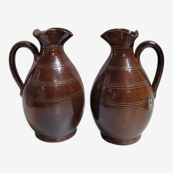Duo carafes en grès
