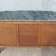Louis XVI style commode in beech, bronze and marble.