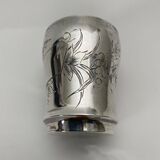 Silver timpani hallmarks Minerva goldsmith RB engraving floral decoration 40 grams