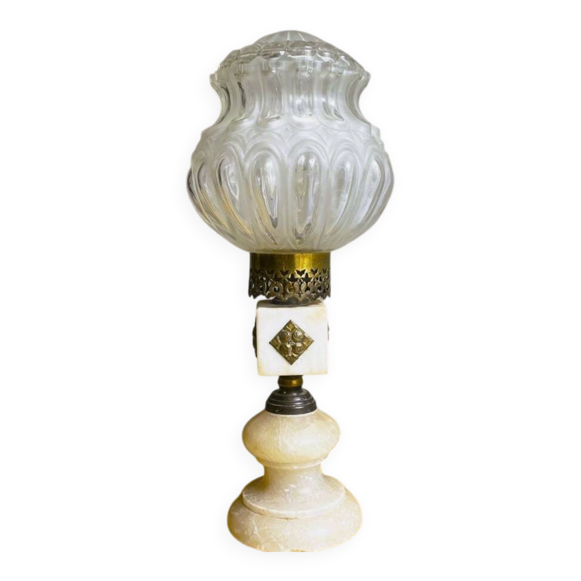 Marble table lamp in Art Deco style