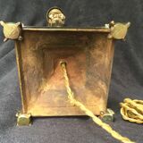 Bronze lamp foot fluted barrel with capitals