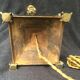 Bronze lamp foot fluted barrel with capitals