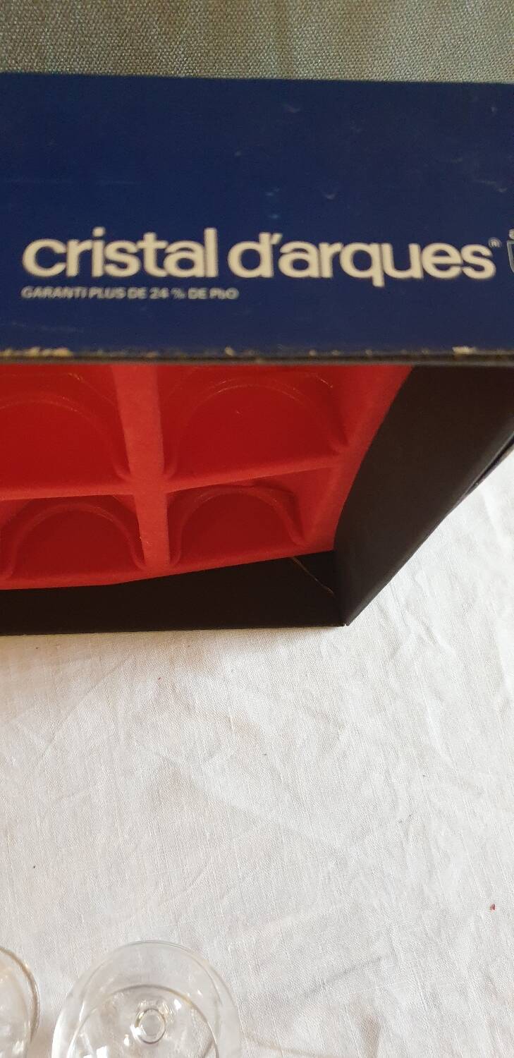 6 crystal cognac glasses