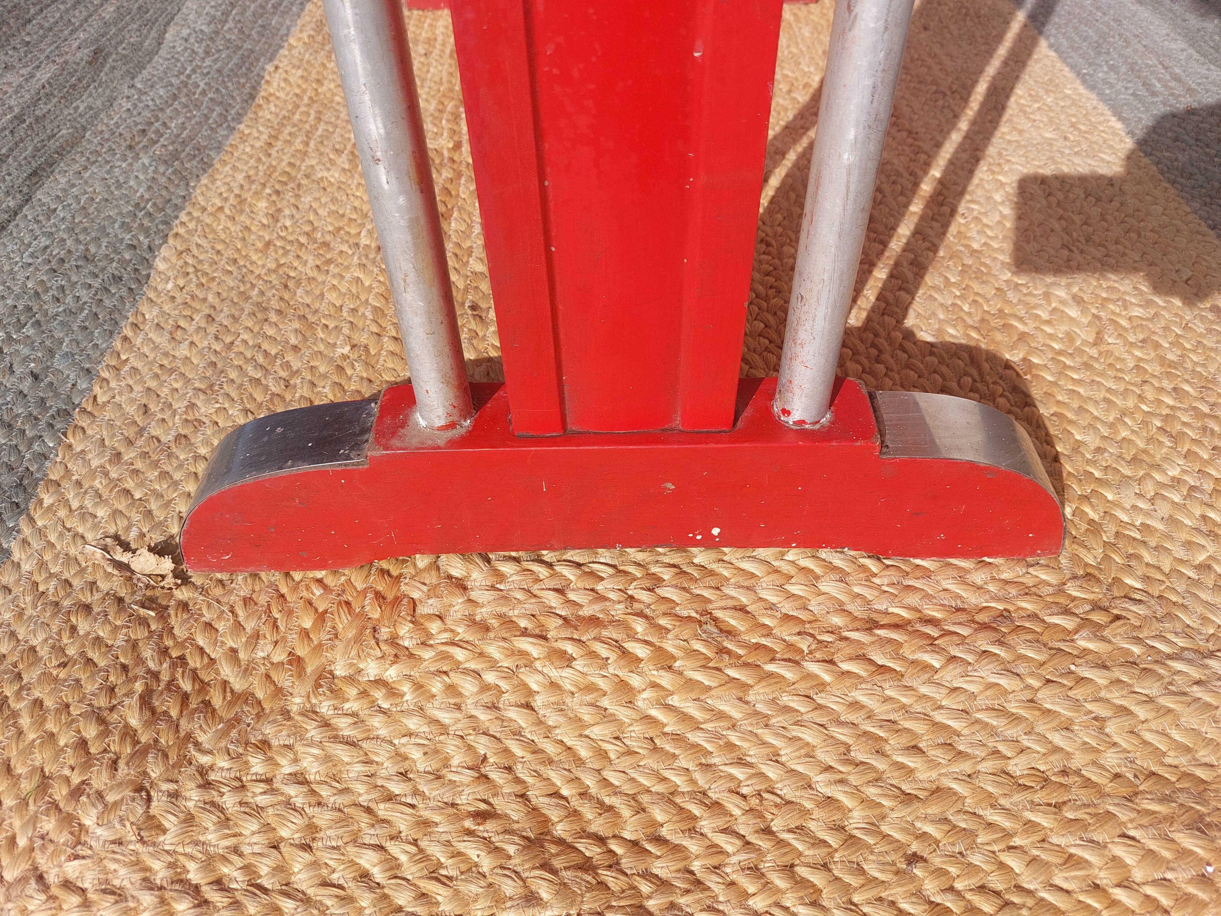 bistro table, wood and aluminium