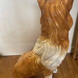 Life-size collie dog sculpture