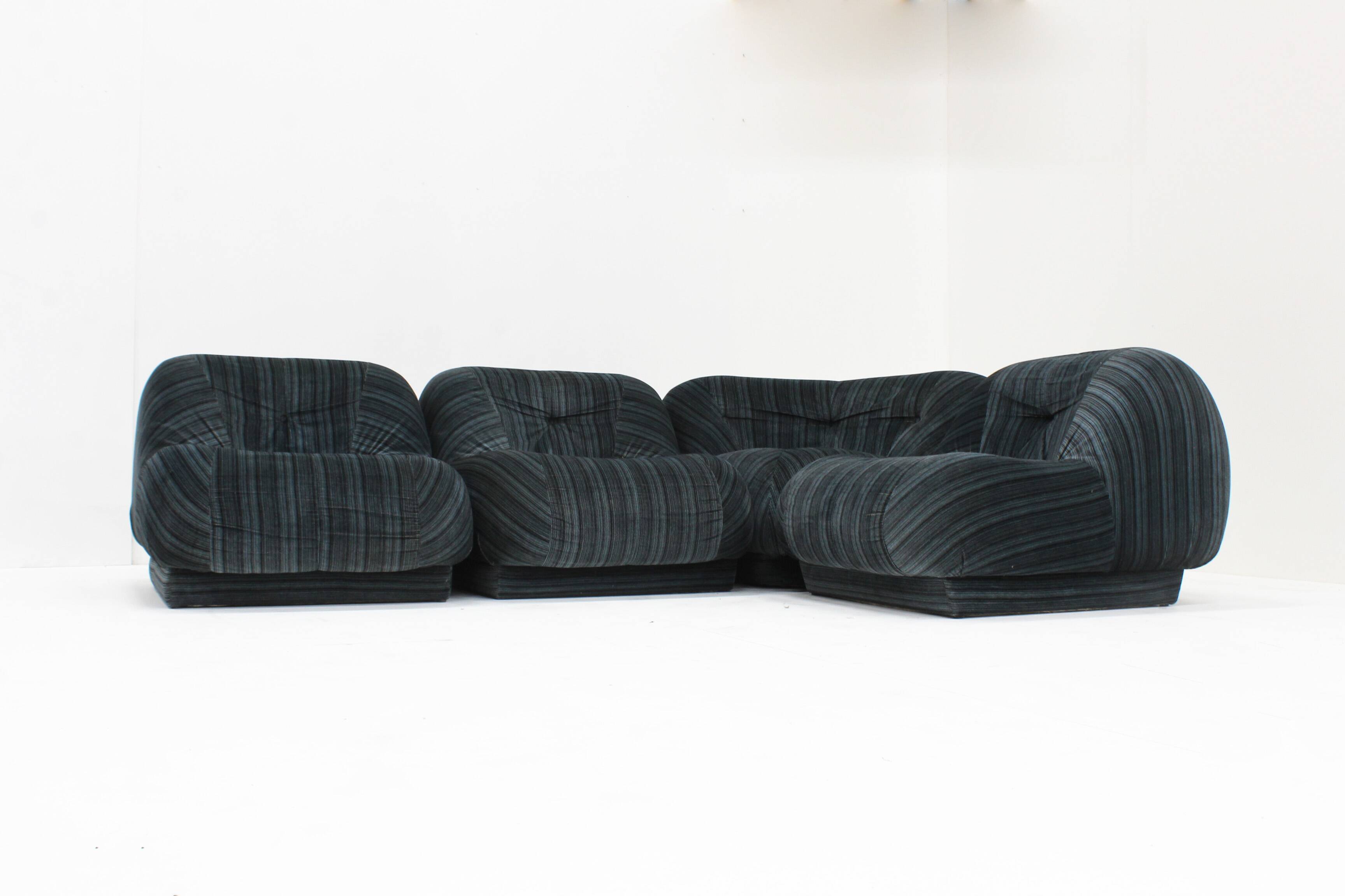 Vintage Italian modular sectional sofa 1970s