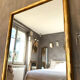 19th-century antique gilded mirror.