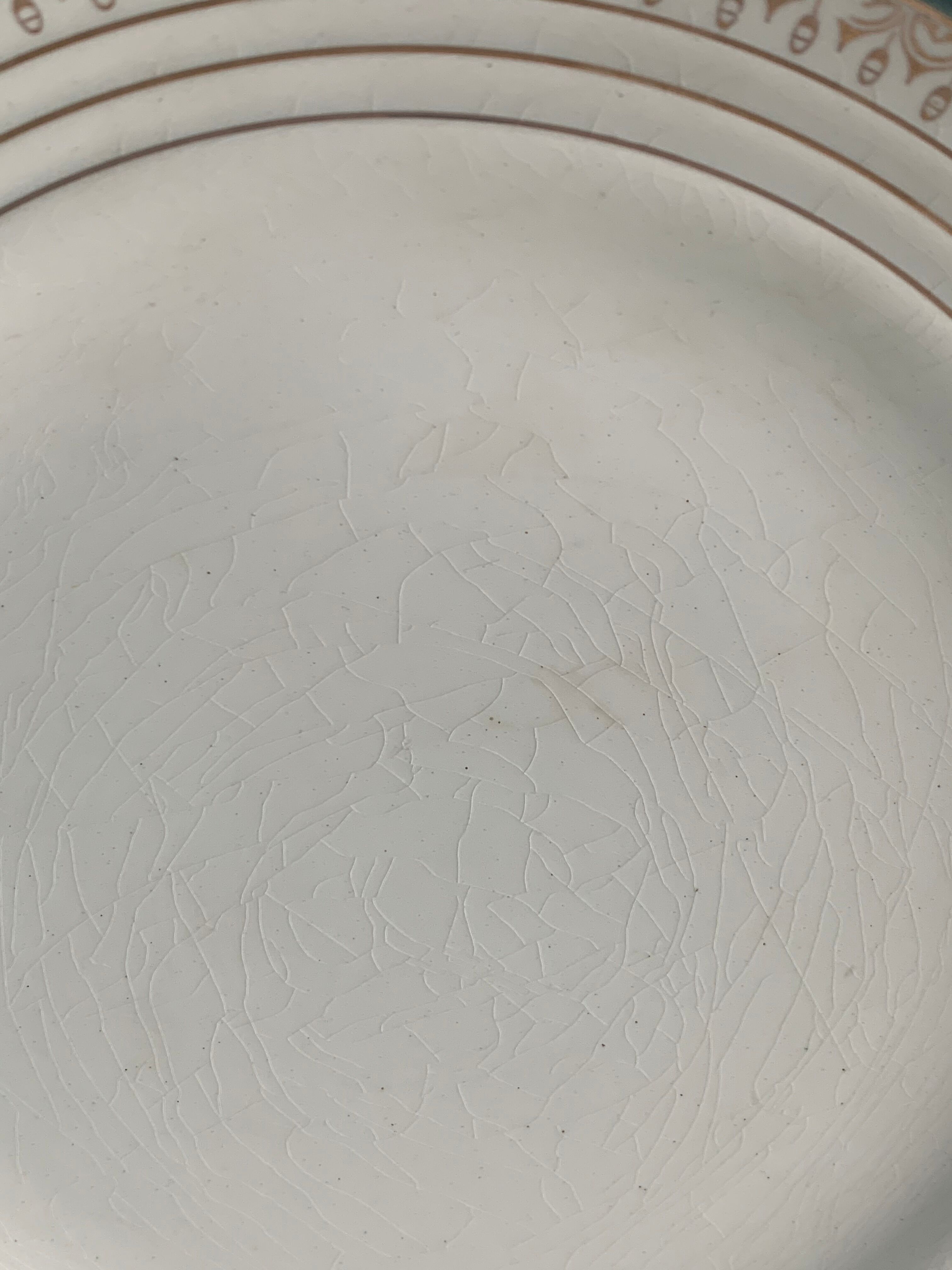 8 dessert plates in golden porcelain and saint Amand Ceranord