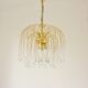 Paolo Venini-style pendant lamp – brass-plated,