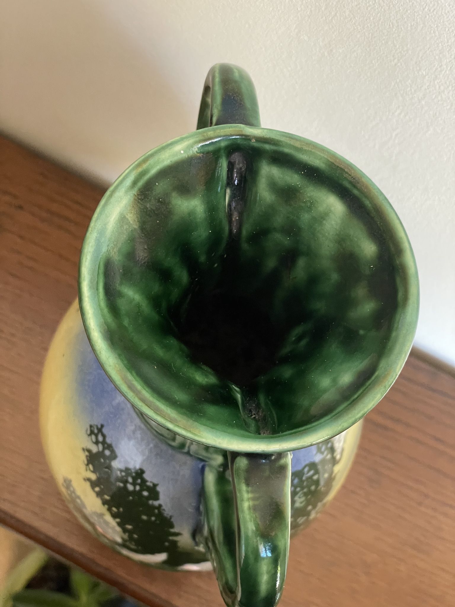 Vase Gustave bihl Tchécoslovaquie avec 2 anses art nouveau