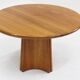 Vintage Danish round extendable dining table solid teak 1960s