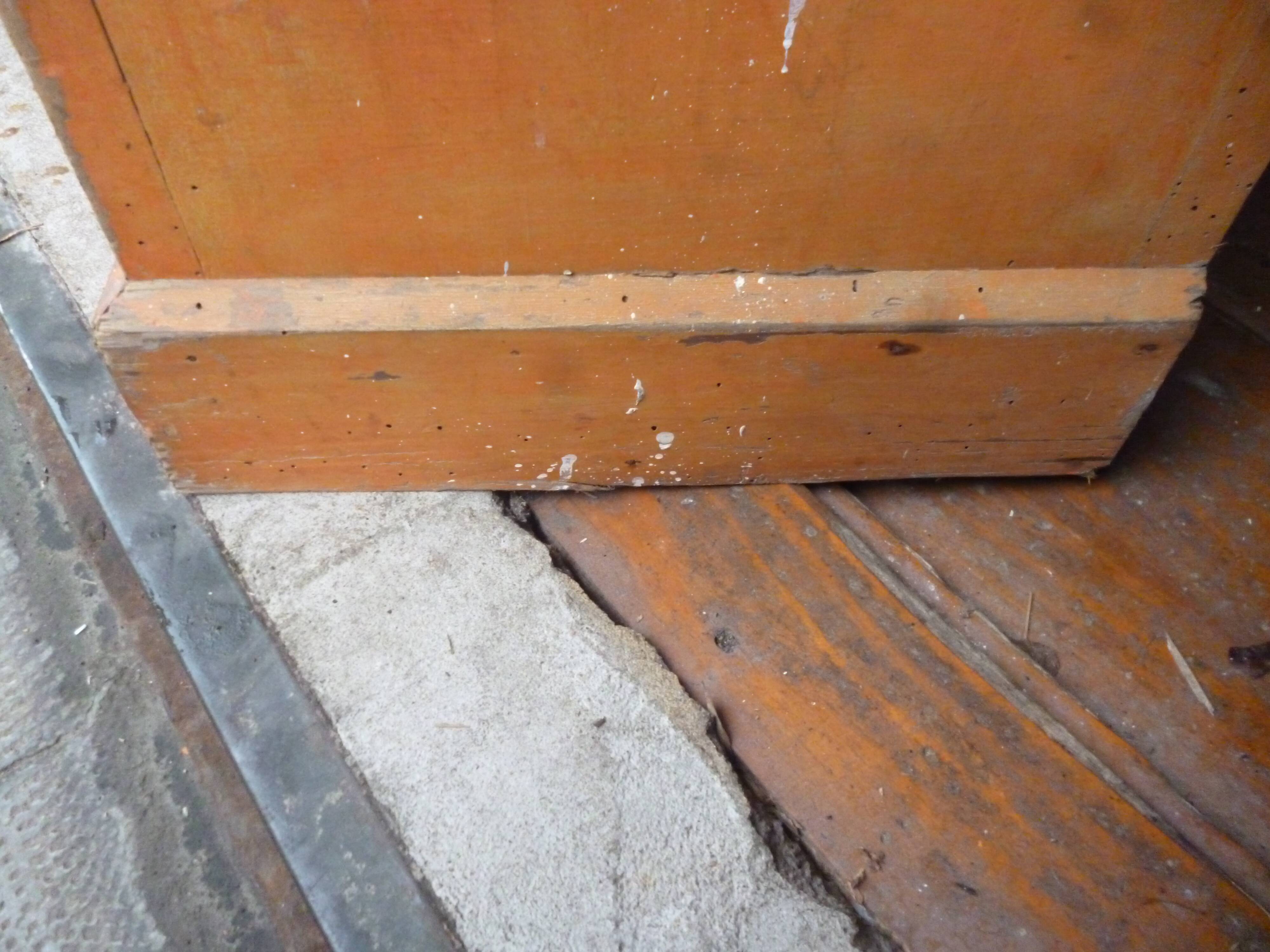 Small piece of furniture with orange patina