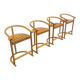 Set of four Allmilmö bar stools, 1980s