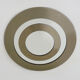 Beveled mirror round smoked glass with 2 shades, Italy