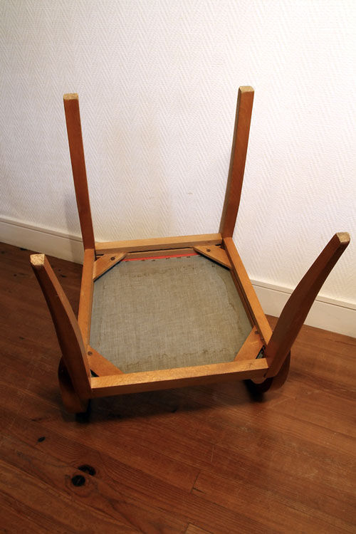 Suite of four vintage rockabilly bridge armchairs