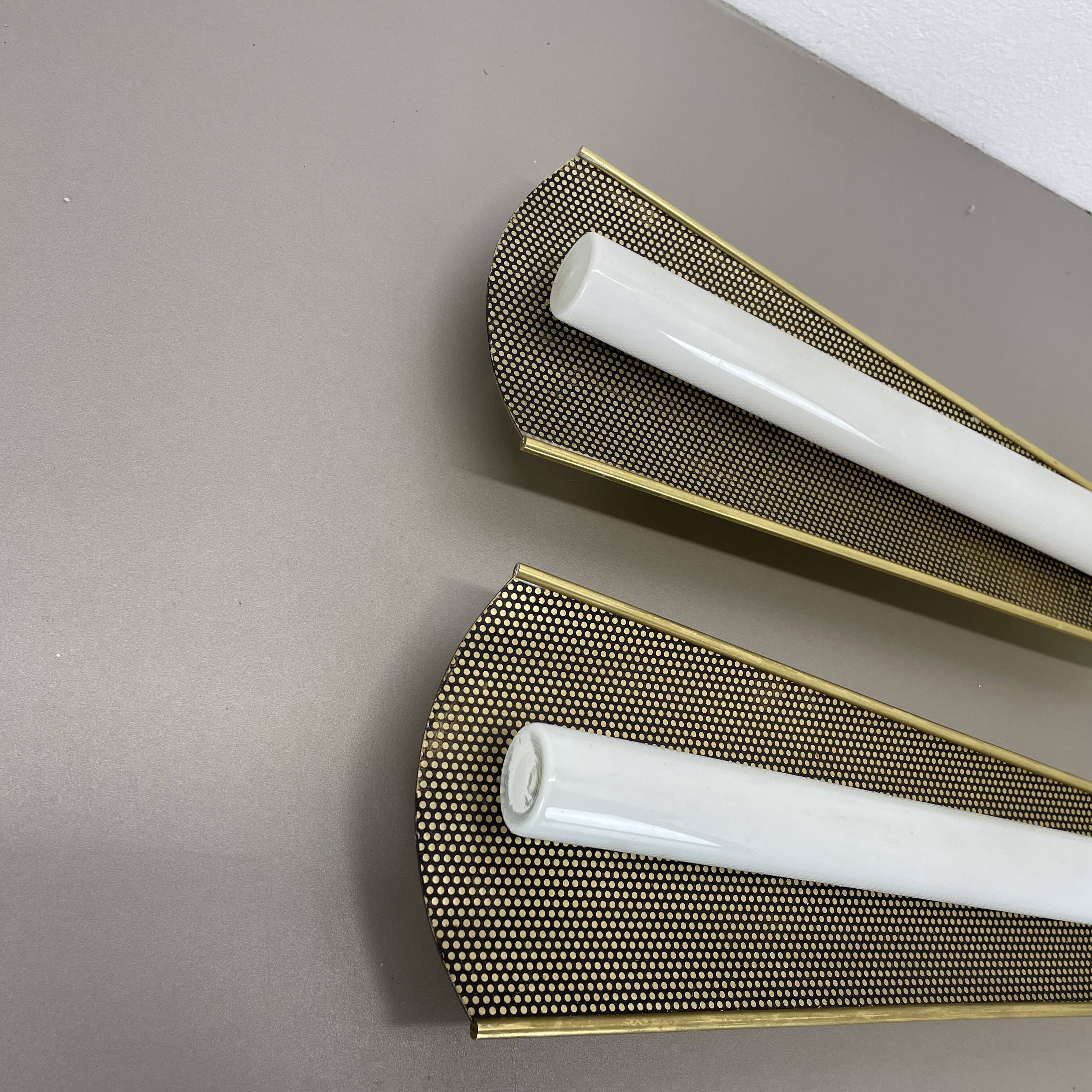 Set of 2 Large 37 cm Honeycomb Theatre Wall Light Elements, Germany, 1950s