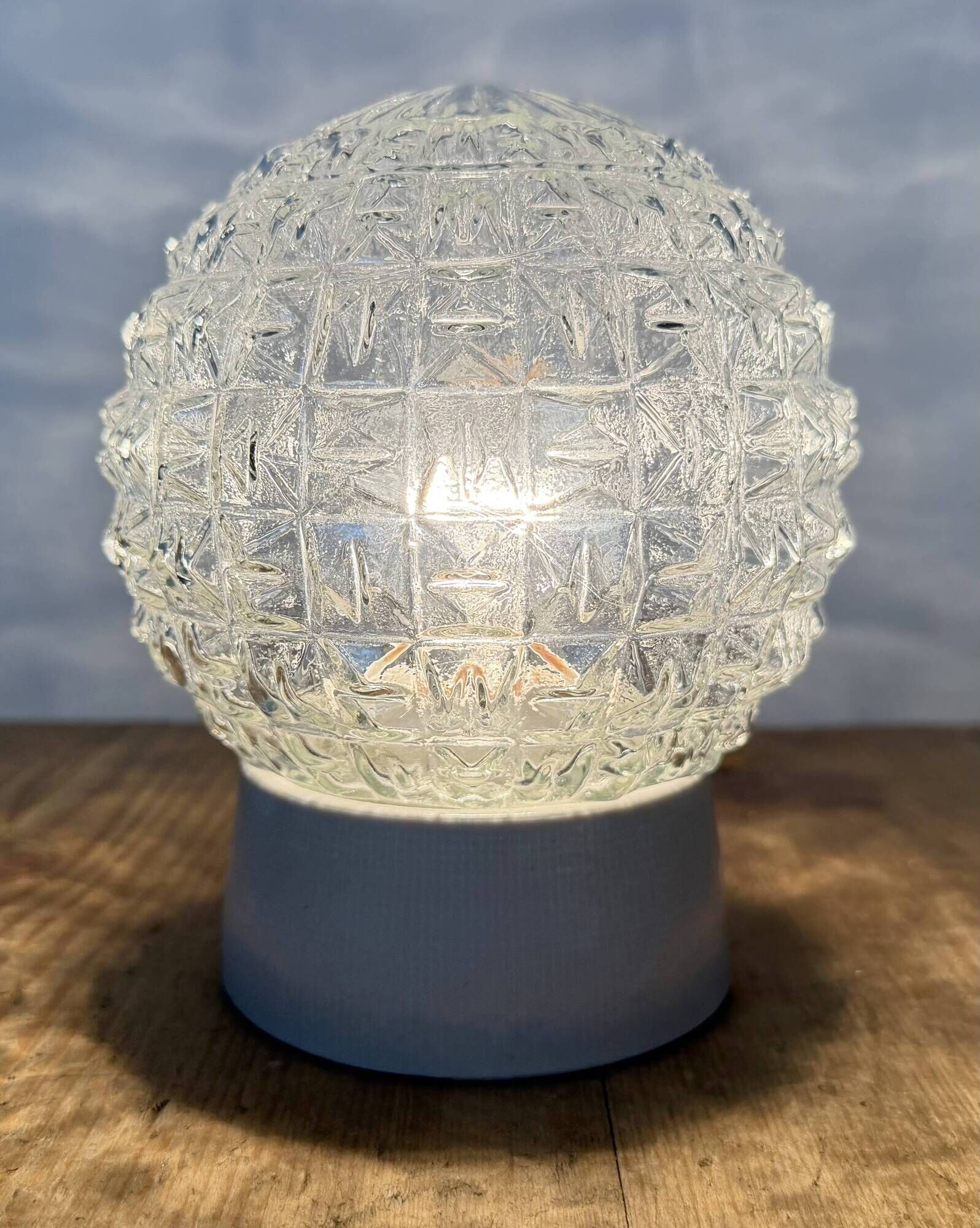 Vintage White Porcelain Ceiling Light, 1970s