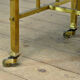 Small brass table with marble top, circa 1910