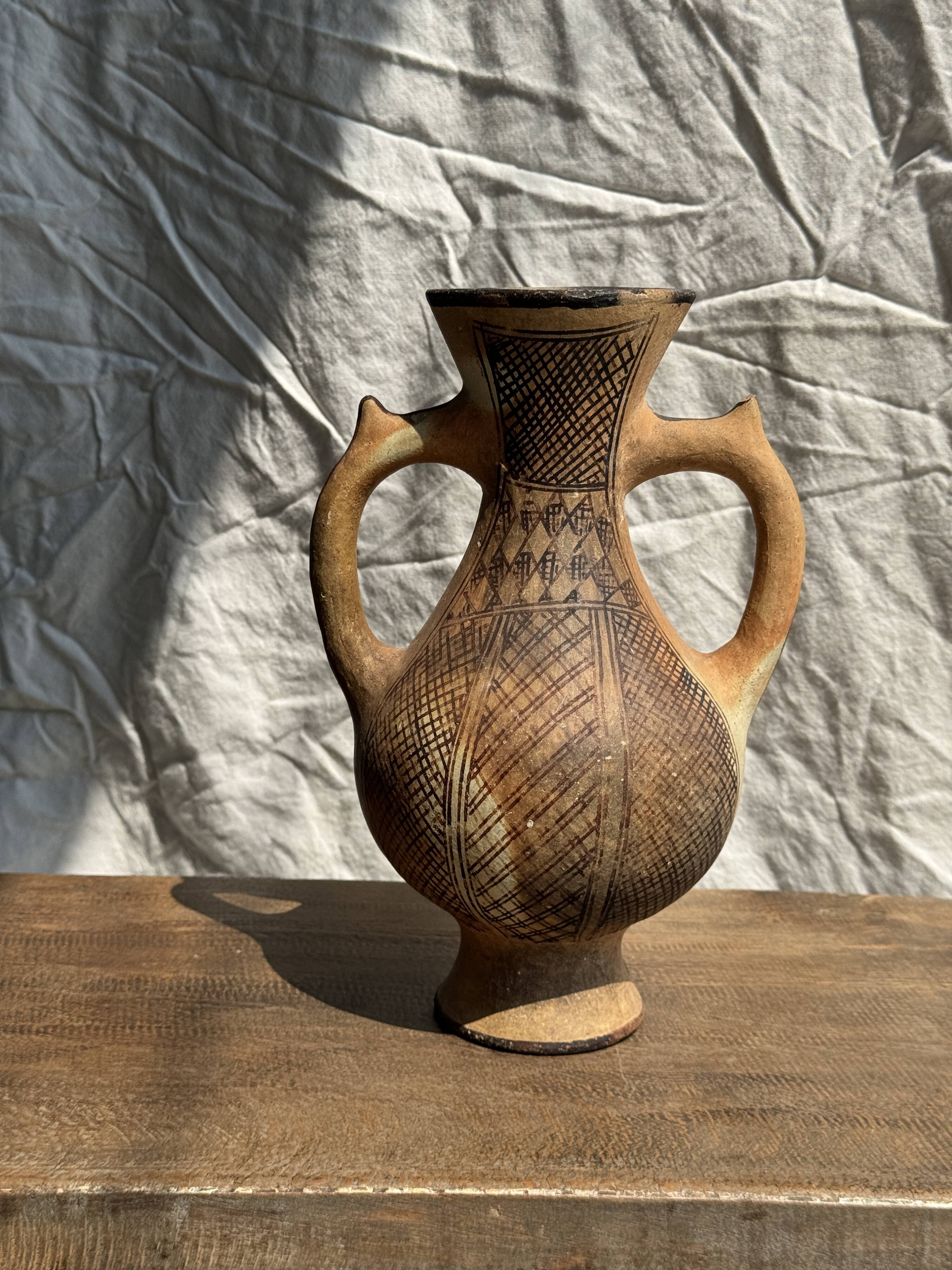 Decorative vase in the shape of an antique style amphora H27