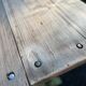 Table ancienne pieds verts patinés