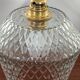 Suspension made of moulded glass with diamond pattern.