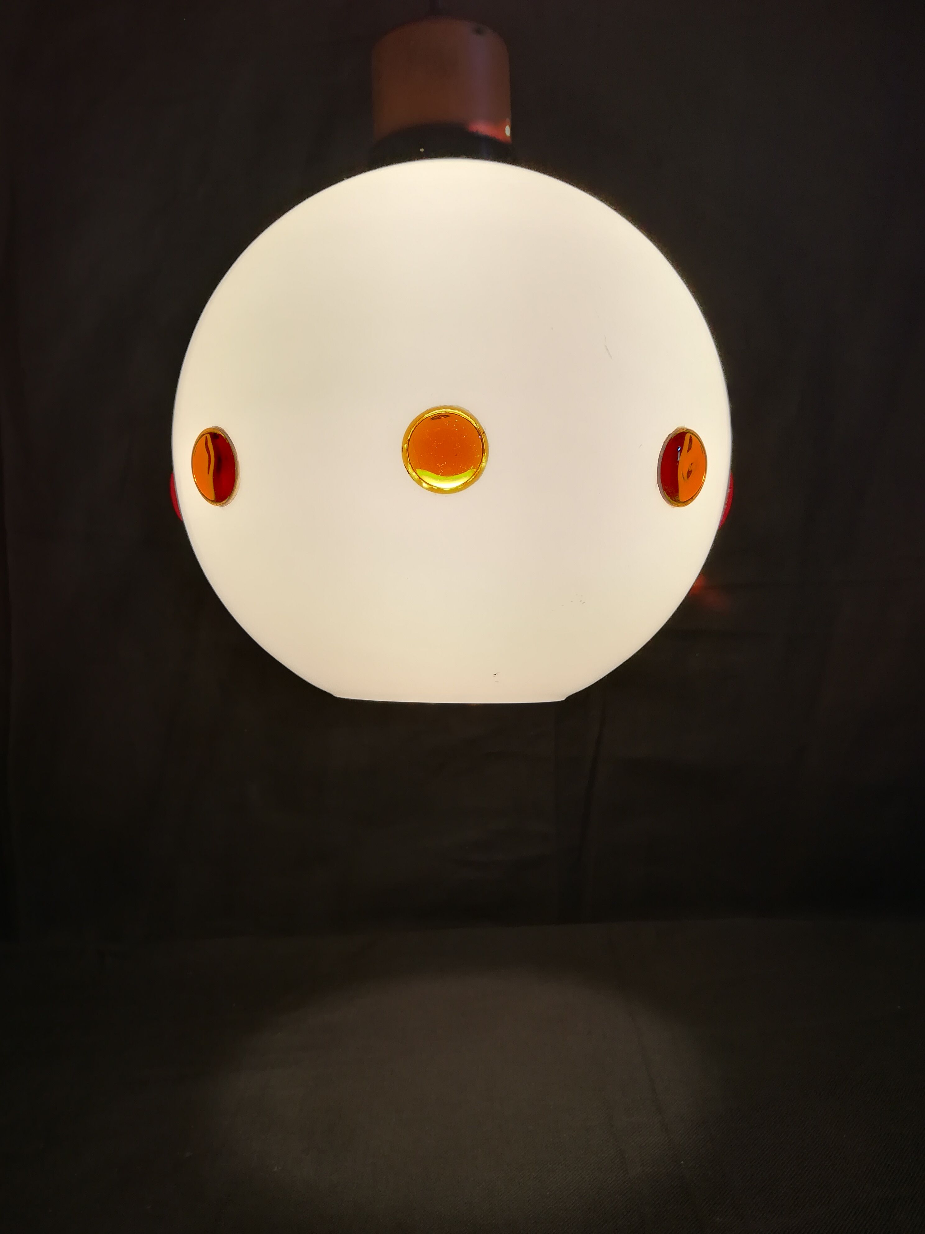 Pendant lamp ball in opaline