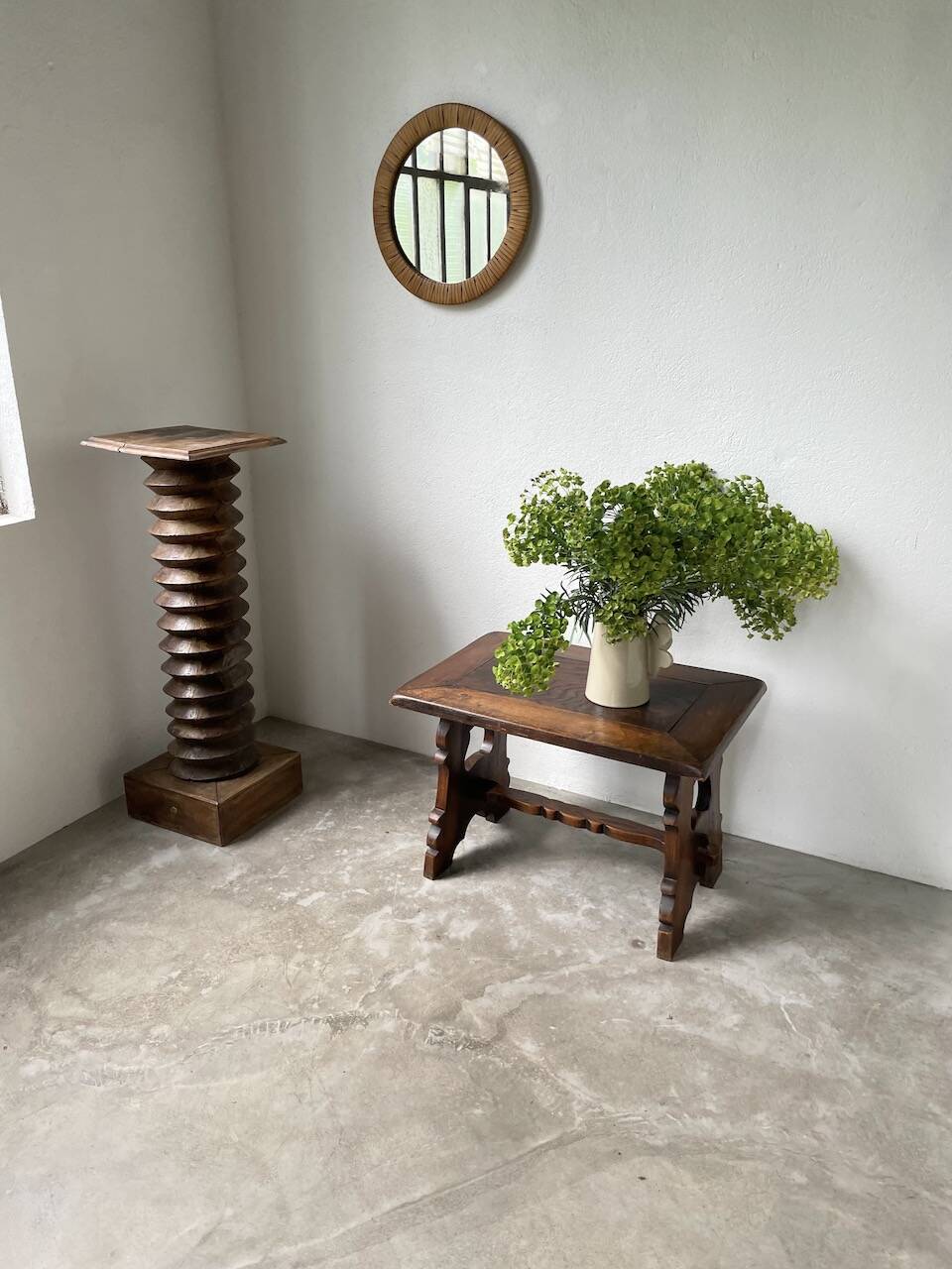 50s Brutalist Oak Coffee Table
