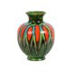 Hubert Bequet Vase Orange Green Turquoise Ceramic Sixties
