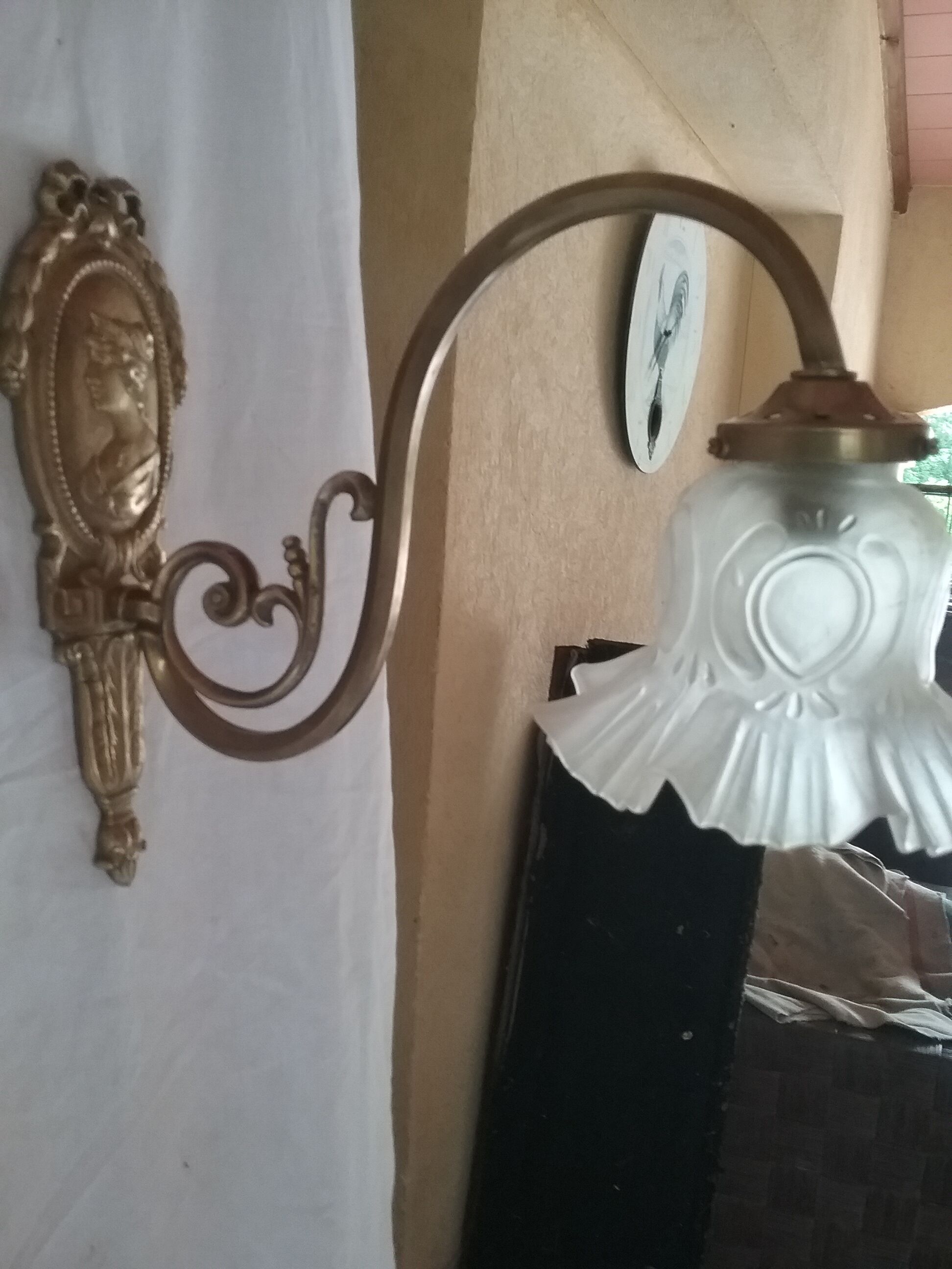 Pair of bronze sconces