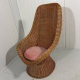Vintage wicker chair 1970's