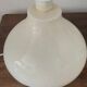 Vintage White Crackled Glazed Ceramic Lamp | Stoneware Base Varnished Light Bohemian Chic Artisan Table Bedside Lamp