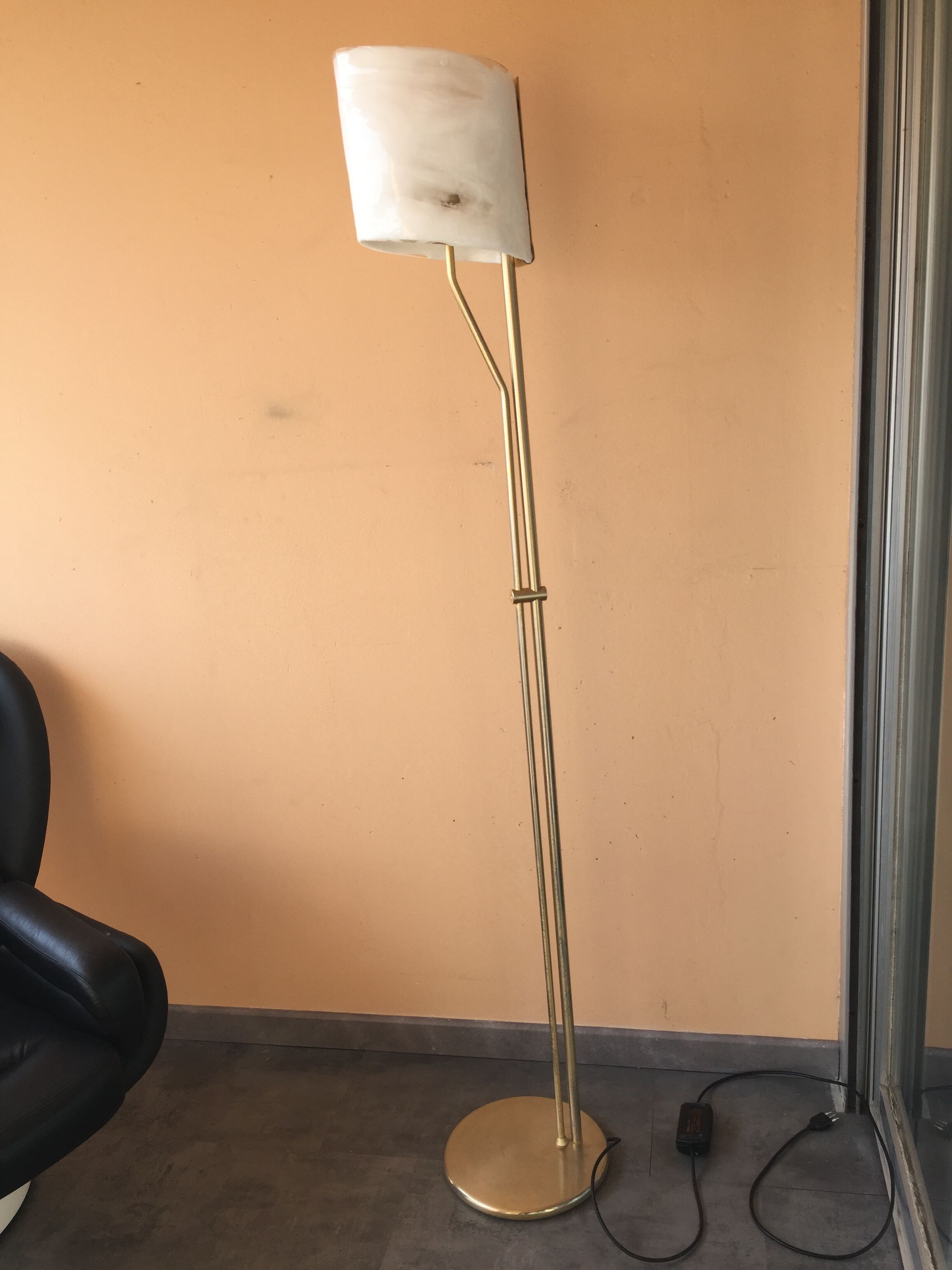 Wall glass floor lamp