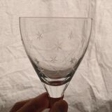 9 foot glasses with star engraving