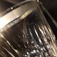 Crystal ice bucket and stainless steel spoon