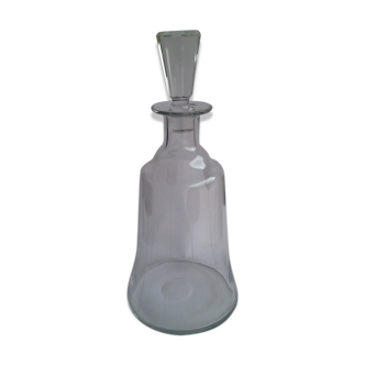 Conical Crystal jug engraved with stripes