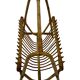 Vintage Rattan Magazine Basket Newspaper Rack 60s Rohe