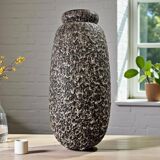 Vintage brown beige ceramic vase