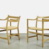 Set of six Danish oak diningchairs , CH46, by Hans J. wegner for Carl Hansen & Son, 1970s