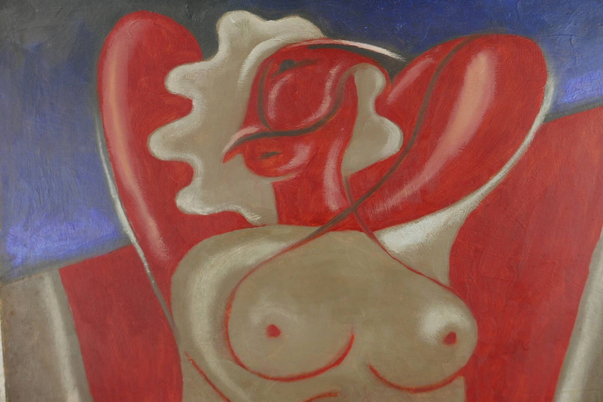 Tableau "Nue Cubiste", huile sur toile signée Gleyse