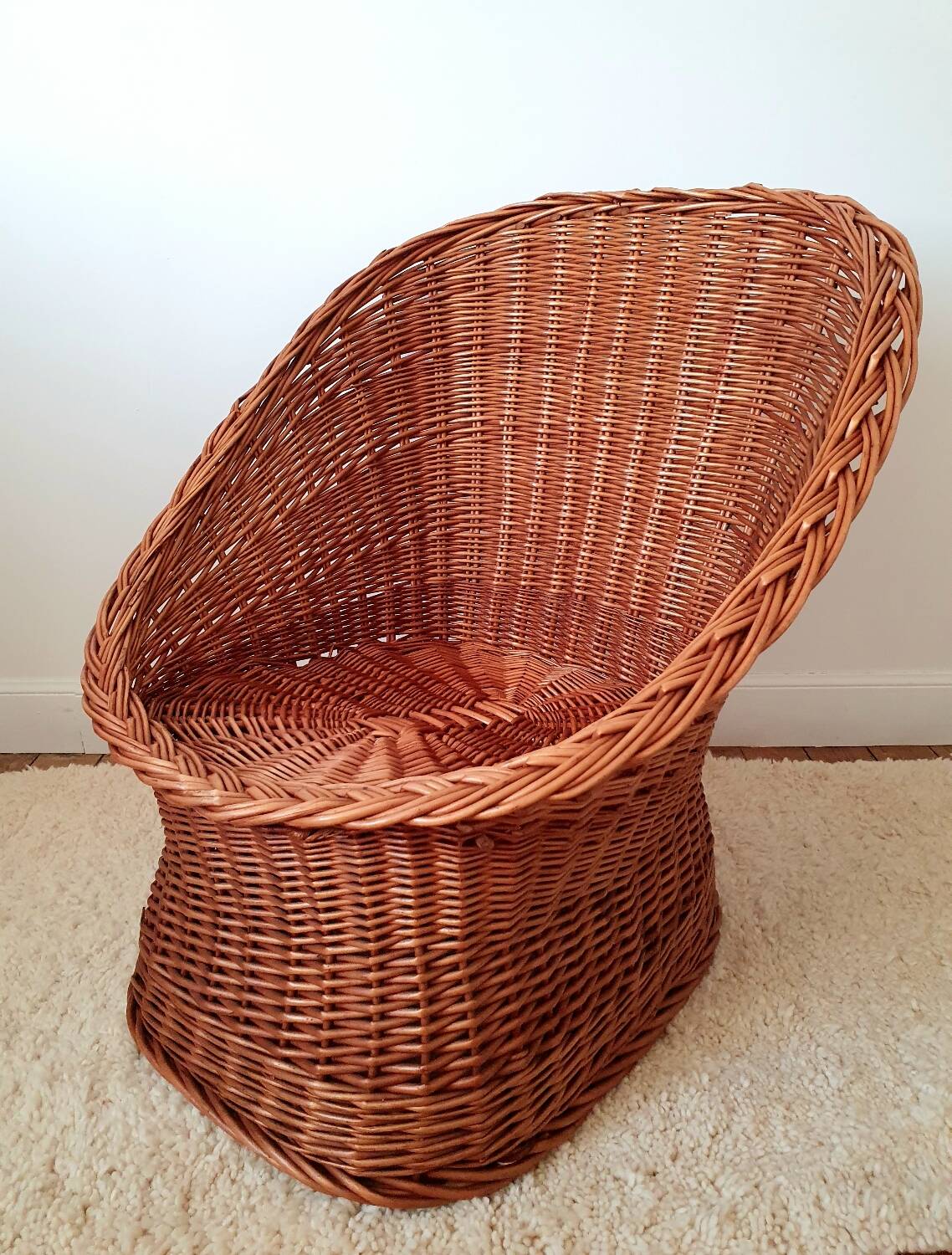 Vintage wicker armchair