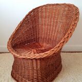 Vintage wicker armchair