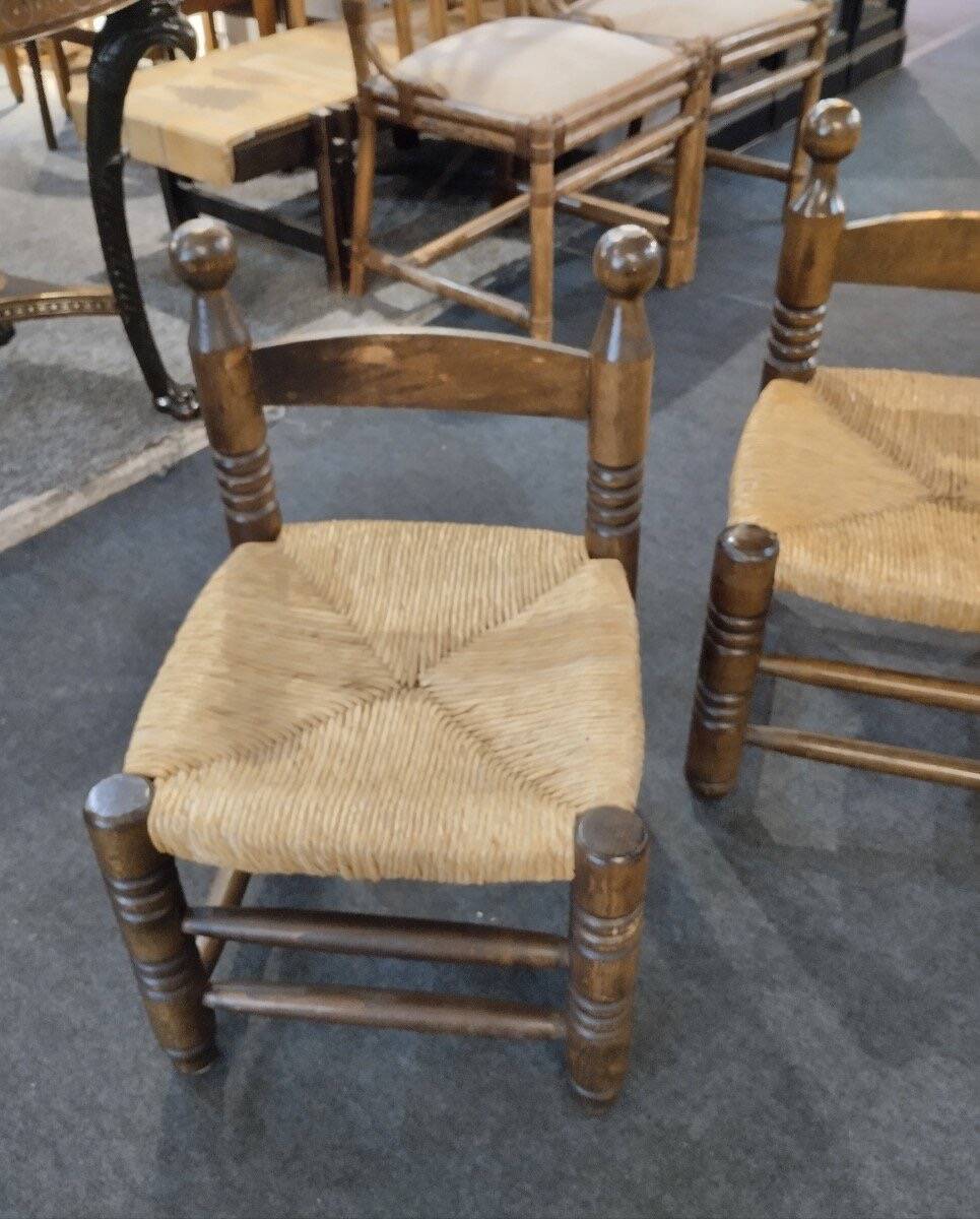 Pair of Chairs - Brutalist - Designed by Charles Dudouyt - c. 1940