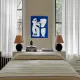 Canvas painting "Happy men" off-white