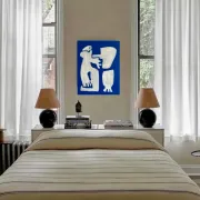 Peinture sur toile "Happy men" off-white
