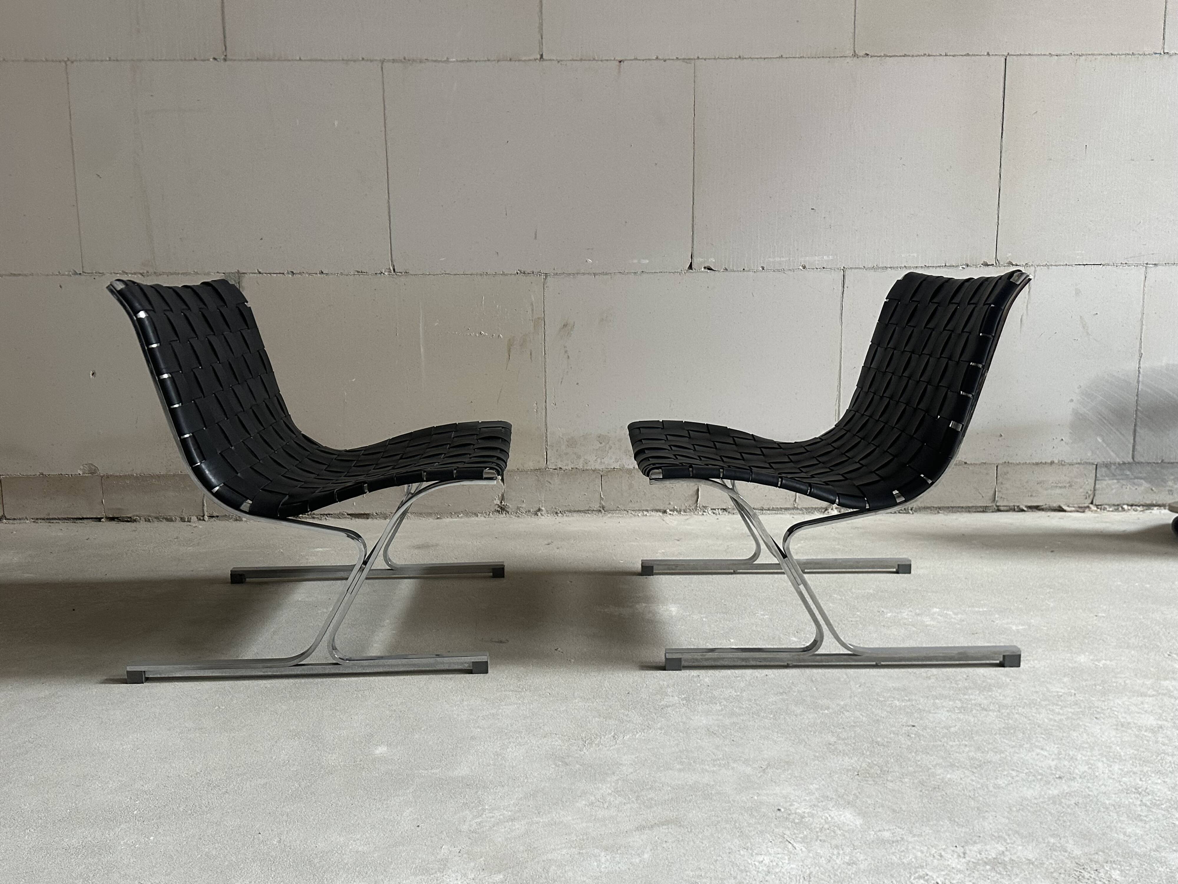 PLR1 Luar lounge chairs by Ross Littell for ICF De Padova Italy 1960s