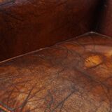 Characterful vintage design armchair made from beautifully patinated sheepskin